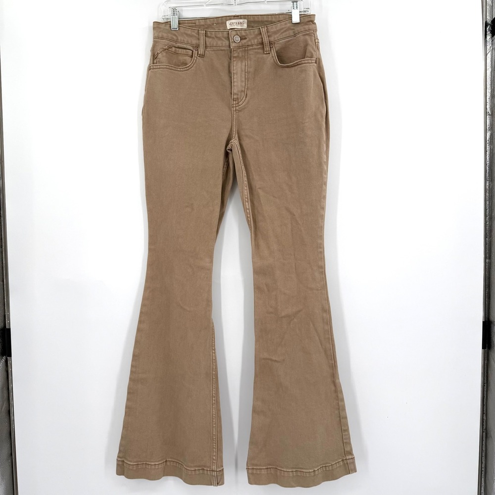 Shyanne Brown Flare Bell Bottom Denim Jeans Boho Western Festival  29x34